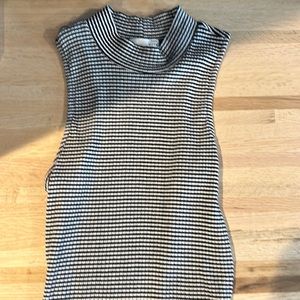 Navy Blue & White Striped Bodysuit